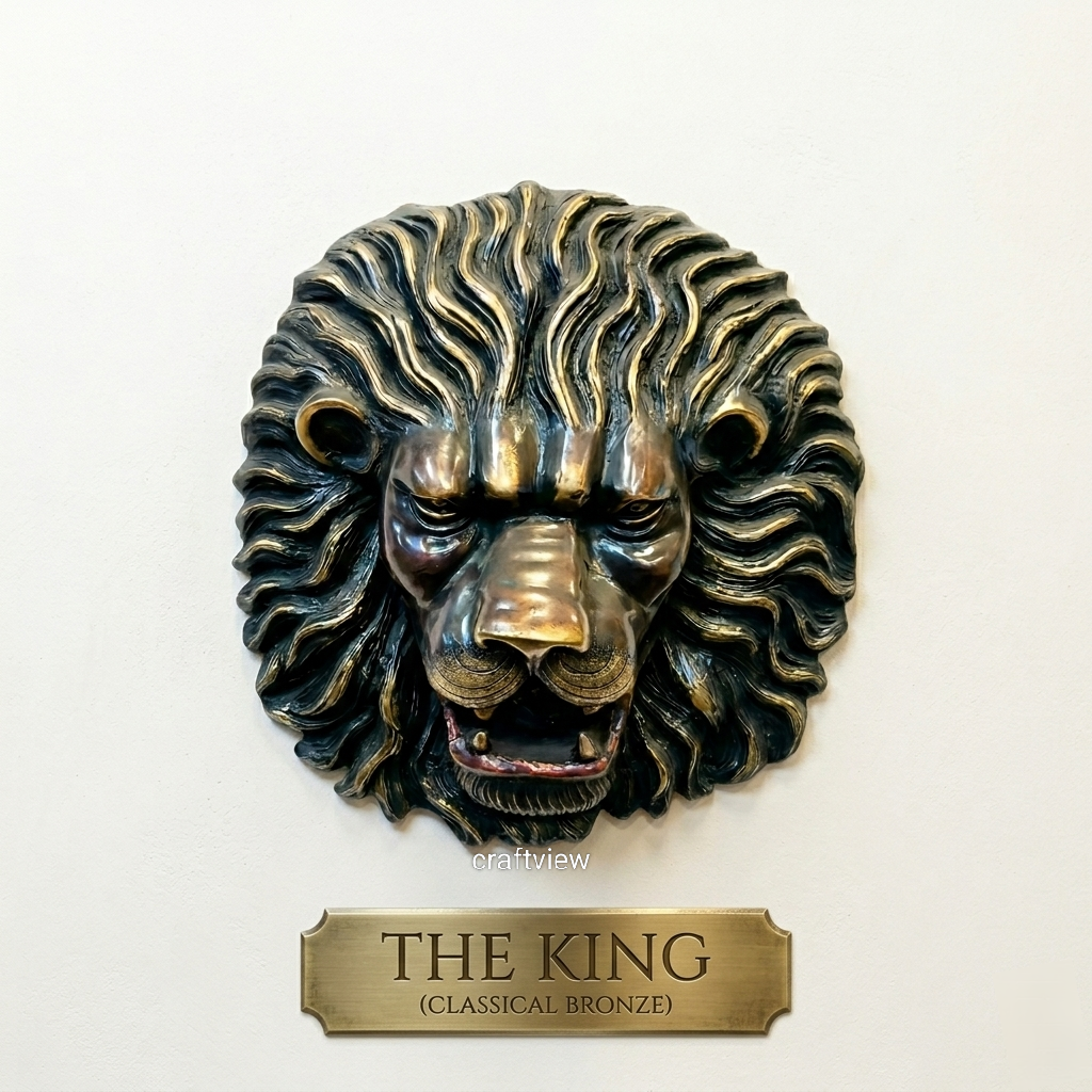 Lion Brass Face Wall Hanging – Majestic Decorative Art