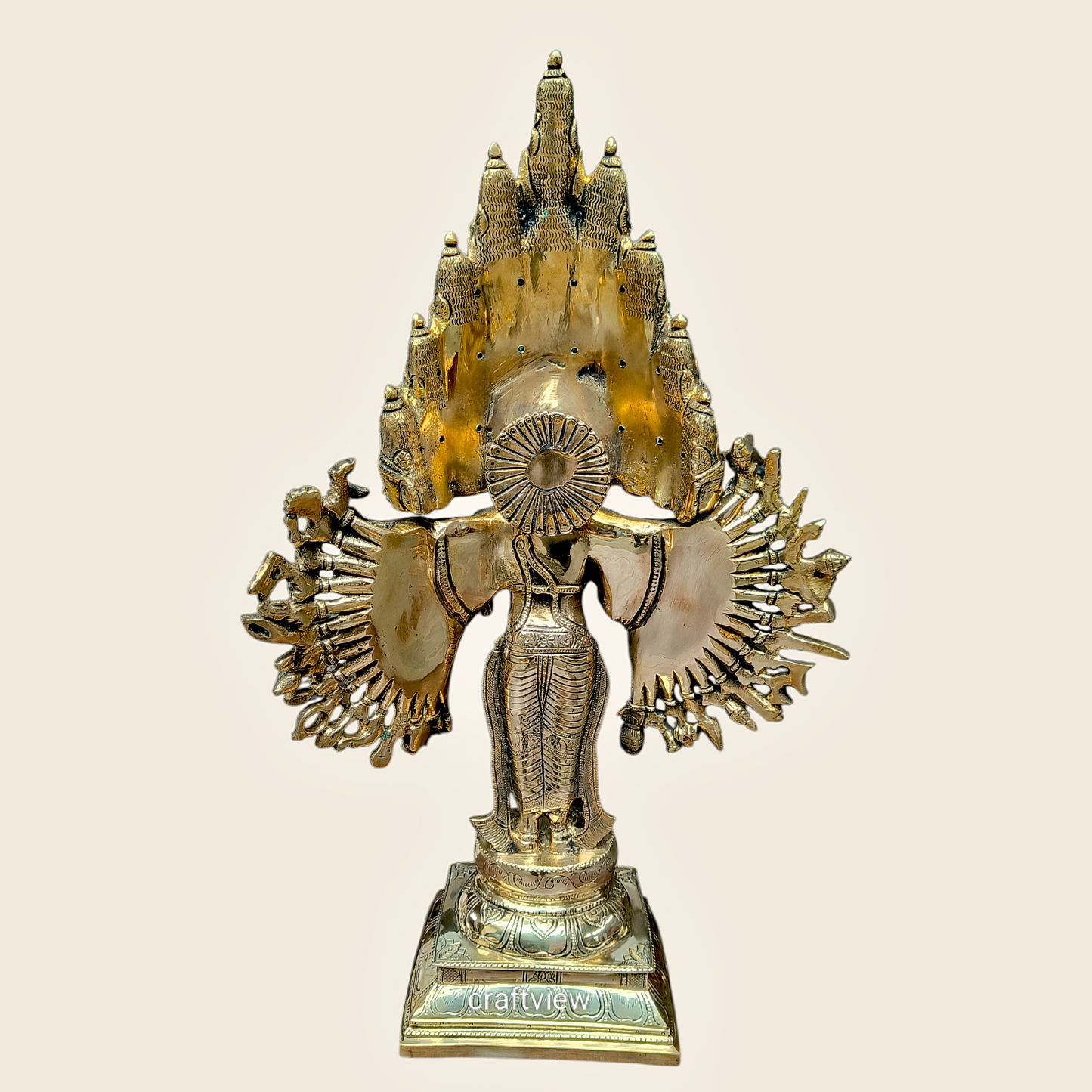 Brass Lord Sambh Sada Shiva of Great Cosmic Beauty 22"