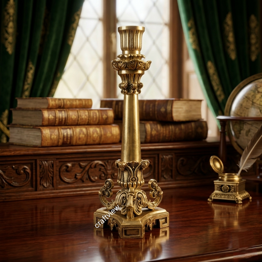Victorian Brass Candle Stand 11"