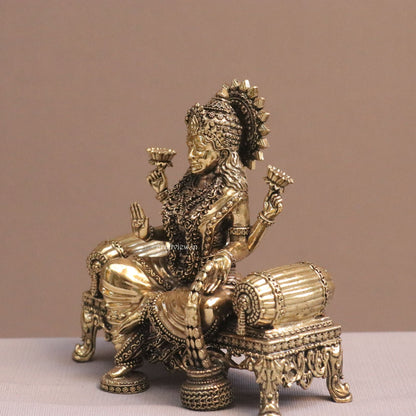 5.5" Superfine Artistic Brass Lakshmi Idols