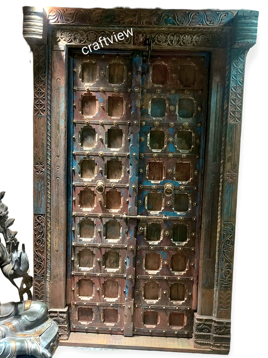 Craftview Large Vintage Entrance Door from Jodhpur | Home Temple Decor