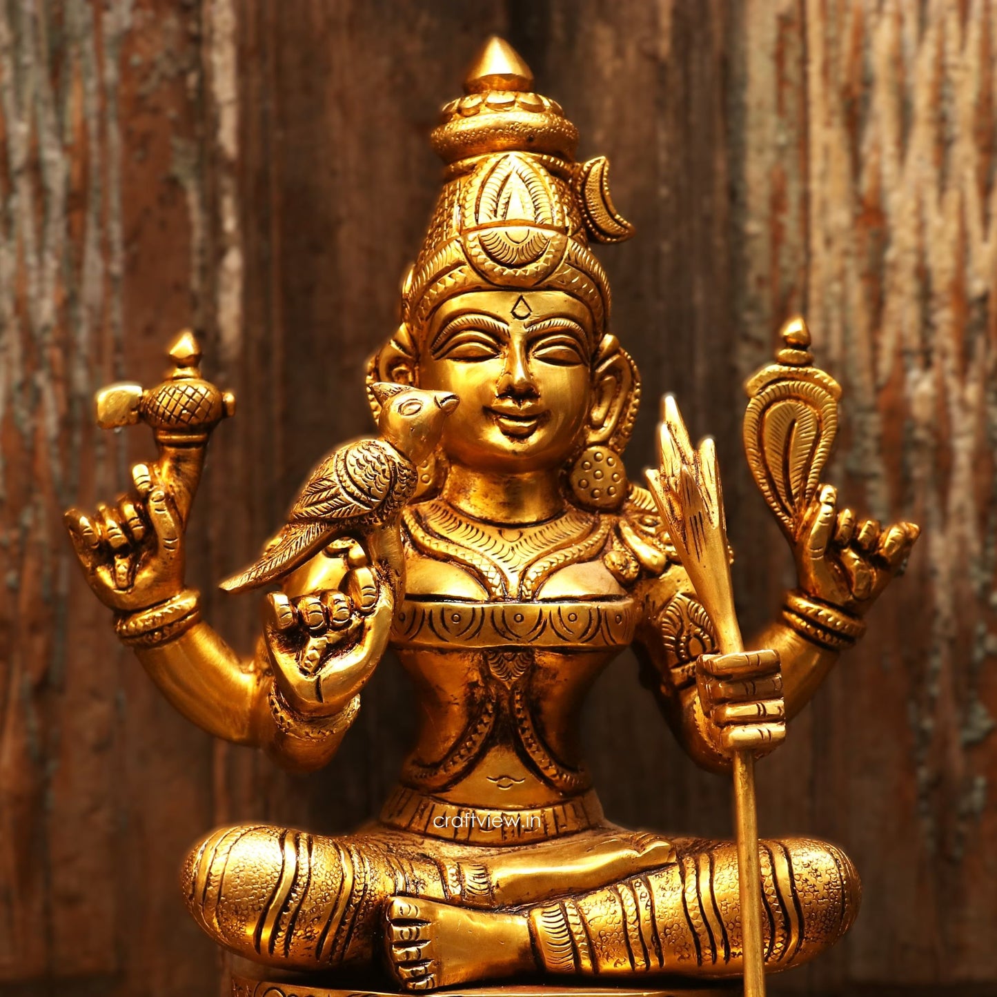 Brass Goddess Rajarajeshwari Lakshmi statue