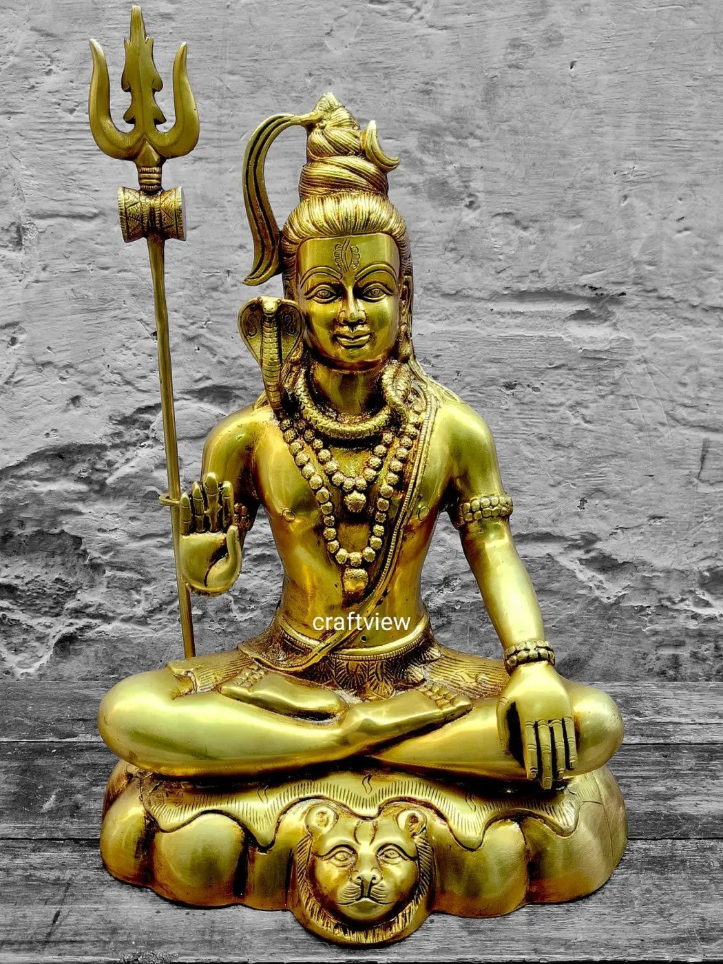 Brass Lord Shiva Idol Superfine - Craftview