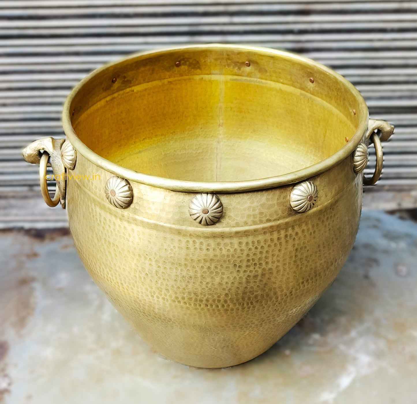 Unique Designer Brass Vintage Planter | Flower Vase