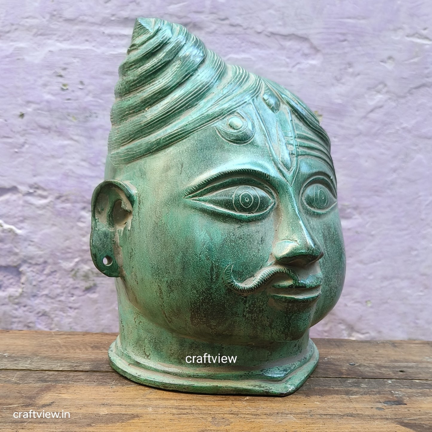 10" Ardhanarishvara head  Mukhalingam Brass