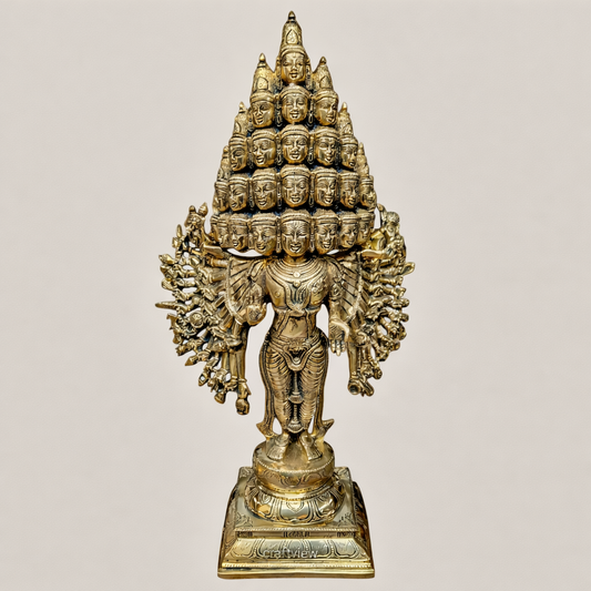 Brass Lord Sambh Sada Shiva of Great Cosmic Beauty 22"