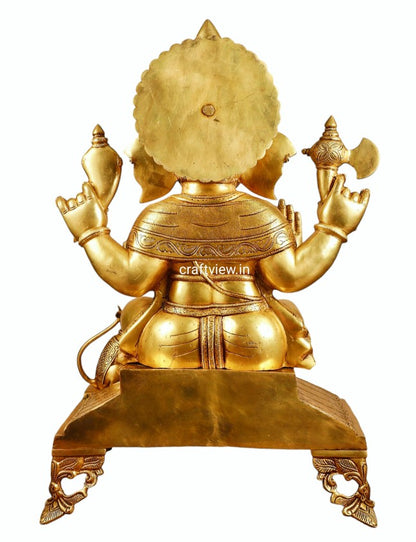 27" Brass Lord Ganesh Statue Big Size Superfine