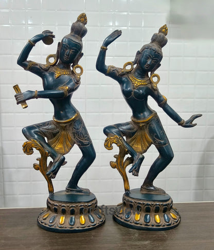 Shiva–Parvati Dancing Idols 15"