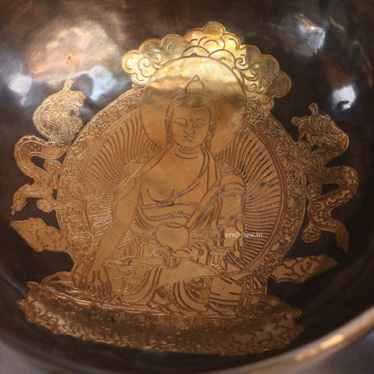 10" Buddha Hand Carving Singing Bowl