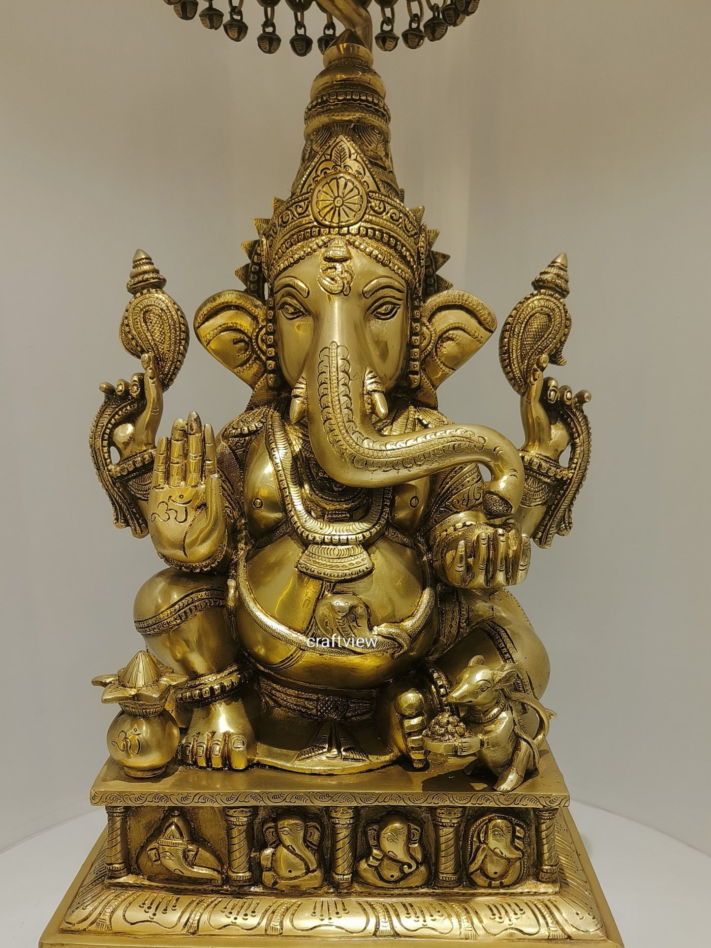 Brass Ganesh Singhashan Home Accents 34"