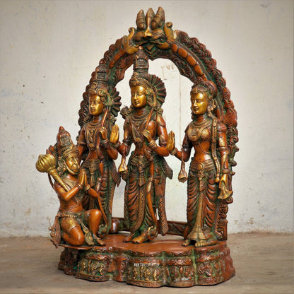 Ram darbar With Prabhavali Sculpture Ram Sita Laxman & Hanuman 25.5"