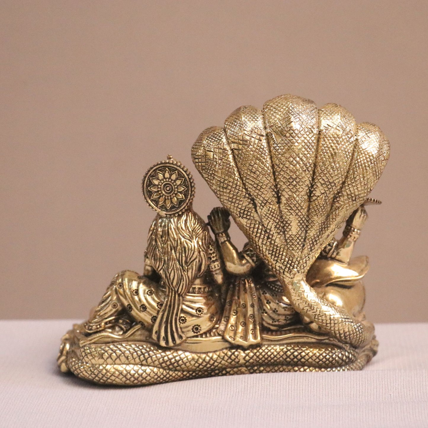 5" Superfine Small Brass Lakshmi Vishnu Idols