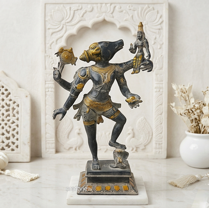 Brass Varaha Lakshmi Idol 17"