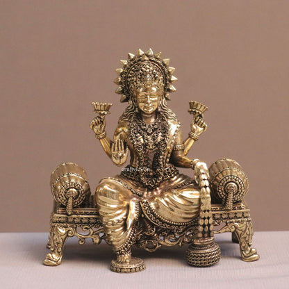 5.5" Superfine Artistic Brass Lakshmi Idols