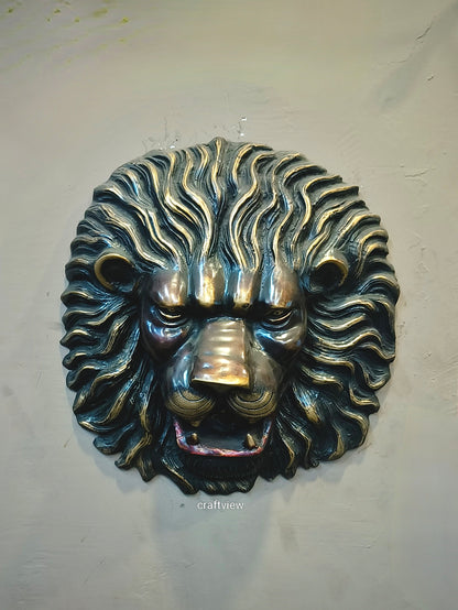 Lion Brass Face Wall Hanging – Majestic Decorative Art
