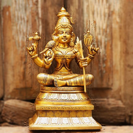 Brass Goddess Rajarajeshwari Lakshmi statue