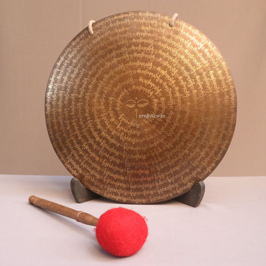 Mandala Gong for Meditation & Sound Therapy Handmade Tibetan Handcrafted