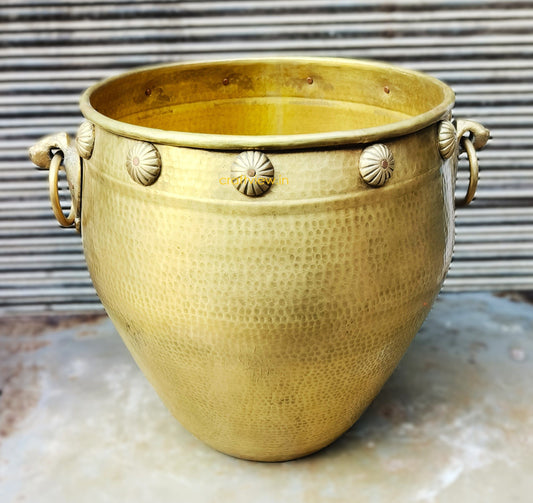 Unique Designer Brass Vintage Planter | Flower Vase