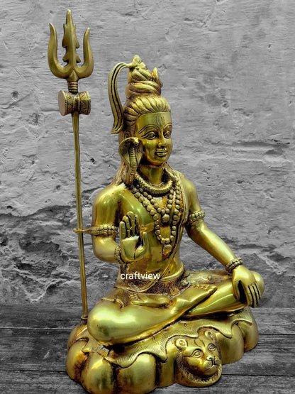 Brass Lord Shiva Idol Superfine - Craftview