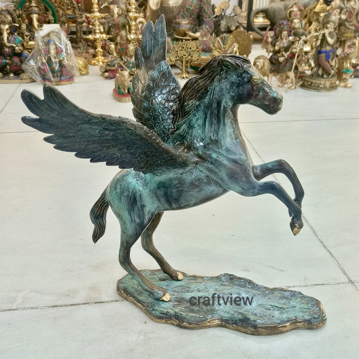 Brass Pegasus Horse with Wings Decor Figurine