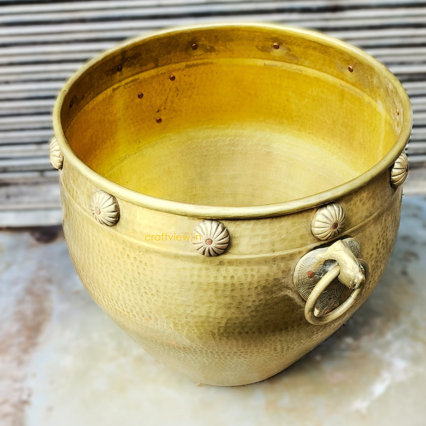 Unique Designer Brass Vintage Planter | Flower Vase