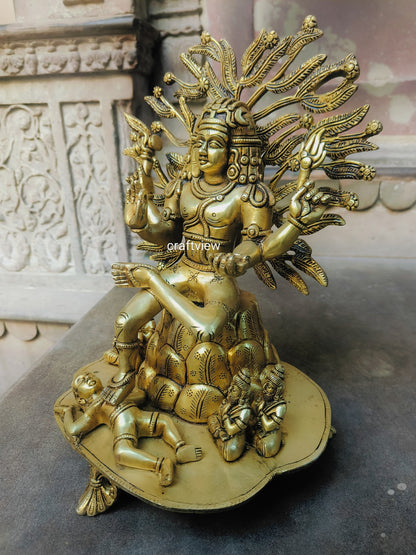 13"Dakshina Shiva Brass Idol
