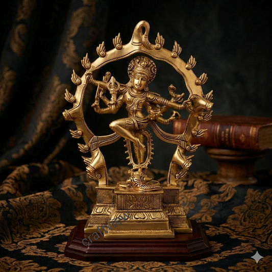 Superfine Brass Gajasurasamhara Shiva Idol 12"