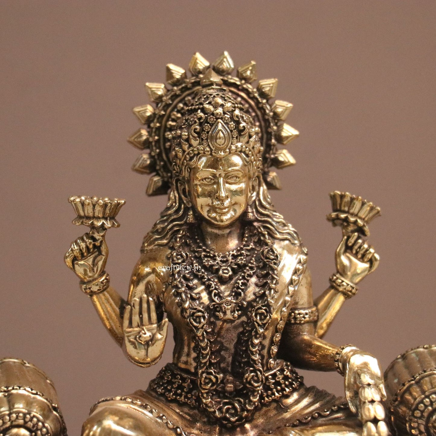 5.5" Superfine Artistic Brass Lakshmi Idols