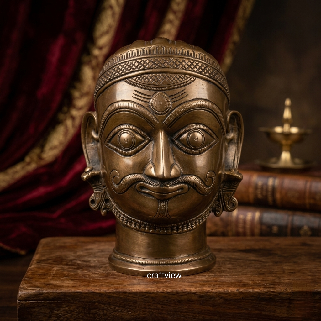 Brass Shiva Mukha lingam Table Décor