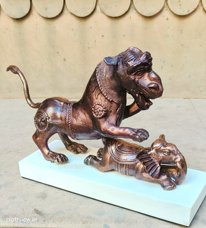 7.5"Metal Bull Animal Home Decorative Sculpture