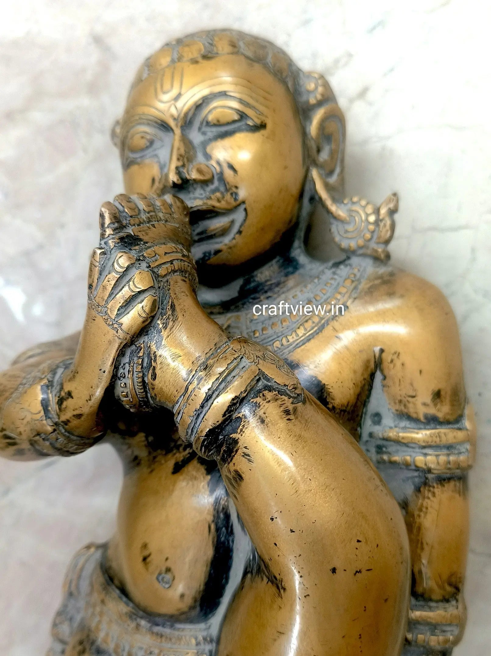 Brass Wall Hanging Baby Krishna Artistic Statue - Craftview